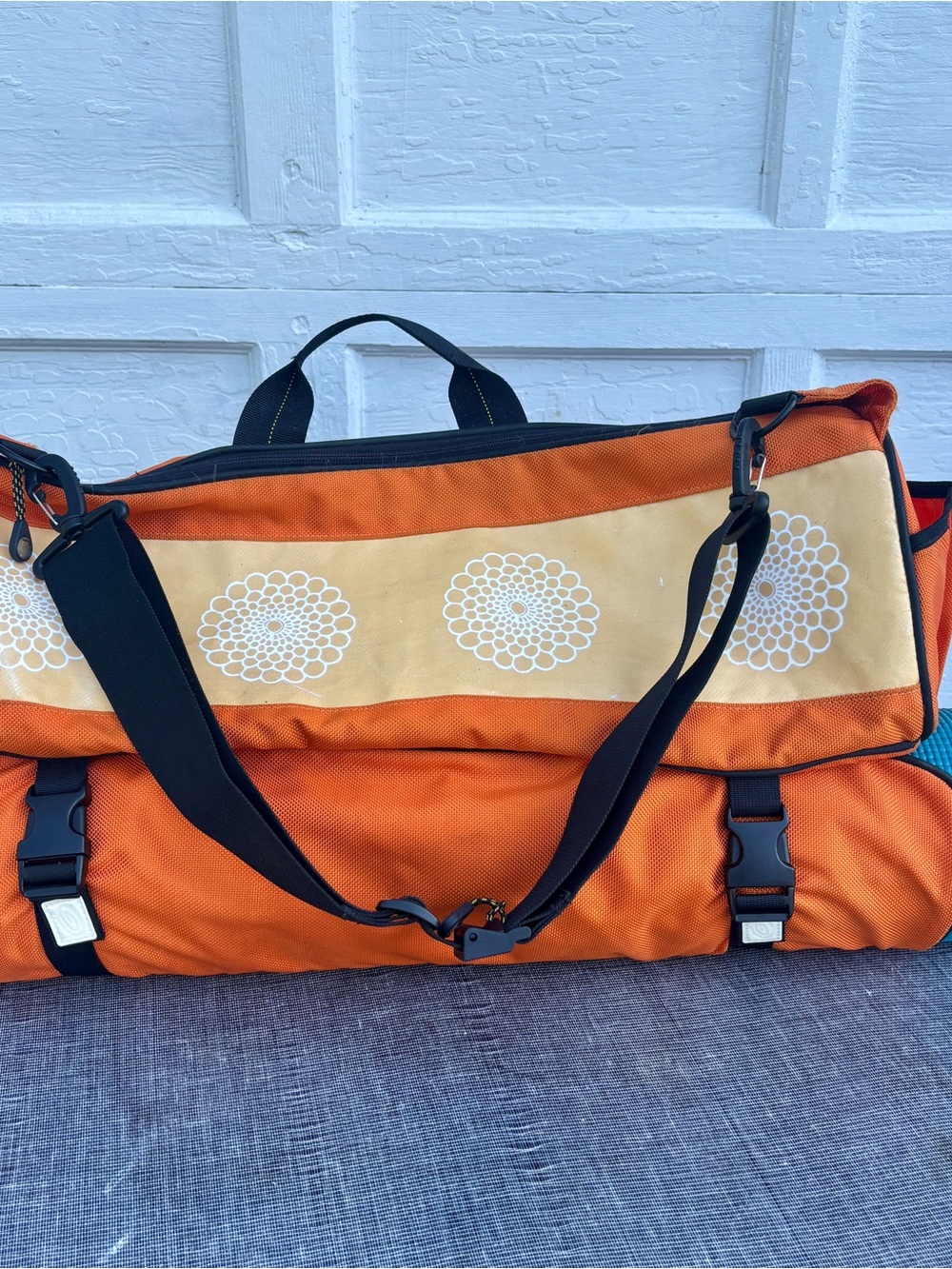 Orange Timbuk2 Yoga Pilates Duffle Bag With Yoga Mat